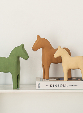 速发风文艺柜马小木件创意家居客厅轻奢酒摆装饰品艺术感摆设