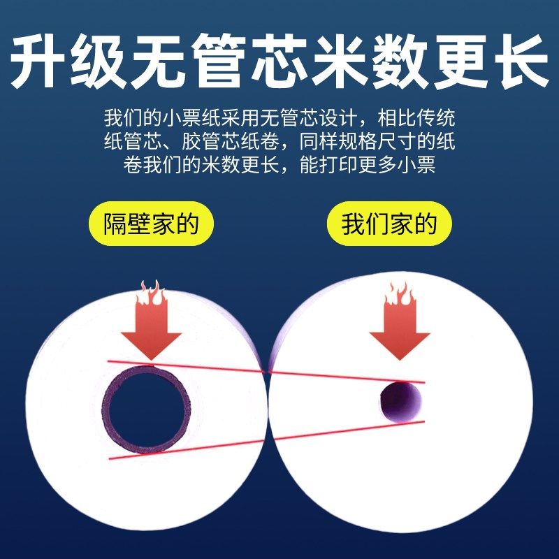 收银纸热敏纸打印纸57&times;50整箱超市外卖无管芯客如云美团前,淘宝优惠券,粉丝福利购,淘宝优惠卷