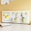 Desktop storage hole plate without hole punching