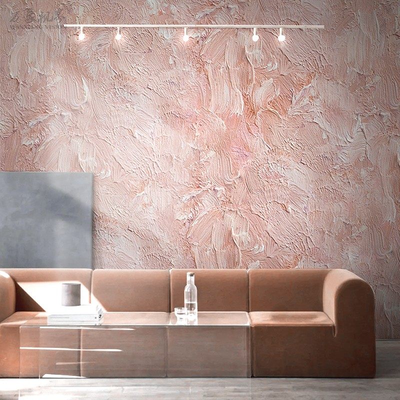 简约现代艺术抽象壁布温馨粉色紫色电视背景壁布卧室客厅酒店壁纸,淘宝优惠券,粉丝福利购,淘宝优惠卷