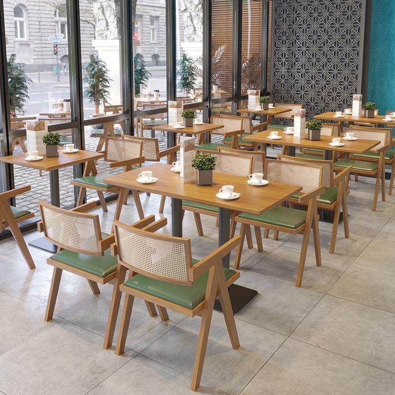 北欧咖啡厅沙发椅民宿休闲实木编藤椅主题西餐厅料理店奶茶店桌椅,淘宝优惠券,粉丝福利购,淘宝优惠卷