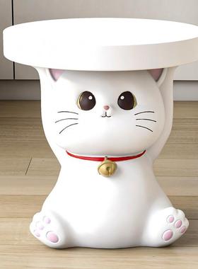 卡通创意玄关换鞋凳落地摆件家居装饰品卧室床头柜置物架乔迁礼品