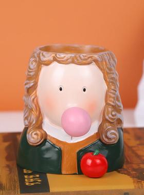 欧美名人系列树脂工艺品小摆件笔筒创意办公桌面文创市集礼品摆摊