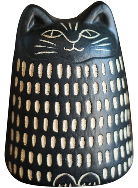 快速发货掬涵猫咪摆件黑猫白猫现B代艺术二次元装饰杂货花园招财