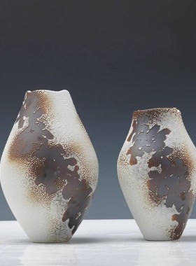 新中式创意复古陶瓷储物罐摆件家居轻奢风高端大气上档.次高端瓷