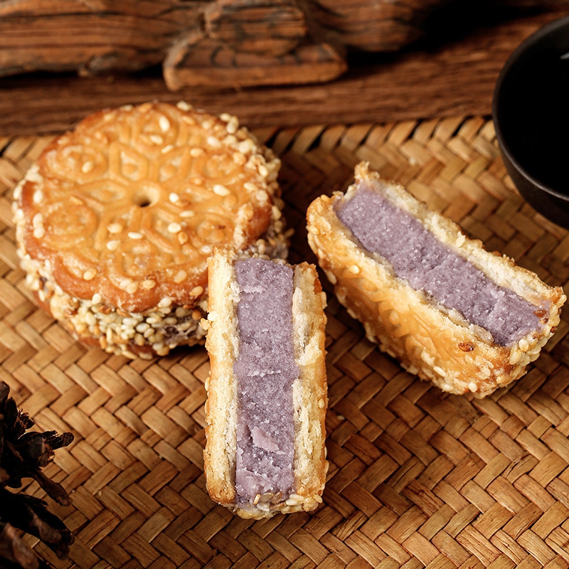 福建芝麻香芋饼闽南特产泉州芋头饼芋泥夹心饼干手工老式传统糕点