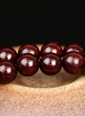 印度小叶紫檀手串108颗10mm 老料高密高油木质佛珠手链项链毛衣链