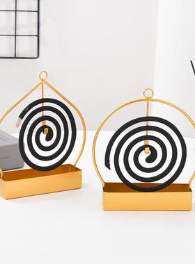 创意简约型铁艺挂式蚊香架子家用卧室盘托托盘香炉檀香接灰盘支架