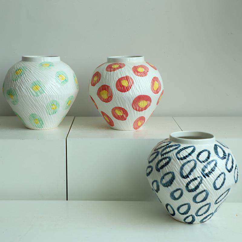 园风奶油风景镇陶德瓷花瓶现酒店民宿插花田DXC代简约摆件罐子,淘宝优惠券,粉丝福利购,淘宝优惠卷