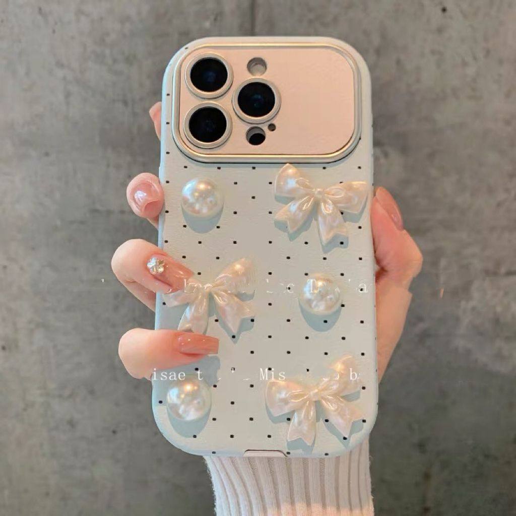 波点珍珠蝴蝶结苹果16手机壳iPhone17promax/15高级14/1312软壳11,淘宝优惠券,粉丝福利购,淘宝优惠卷
