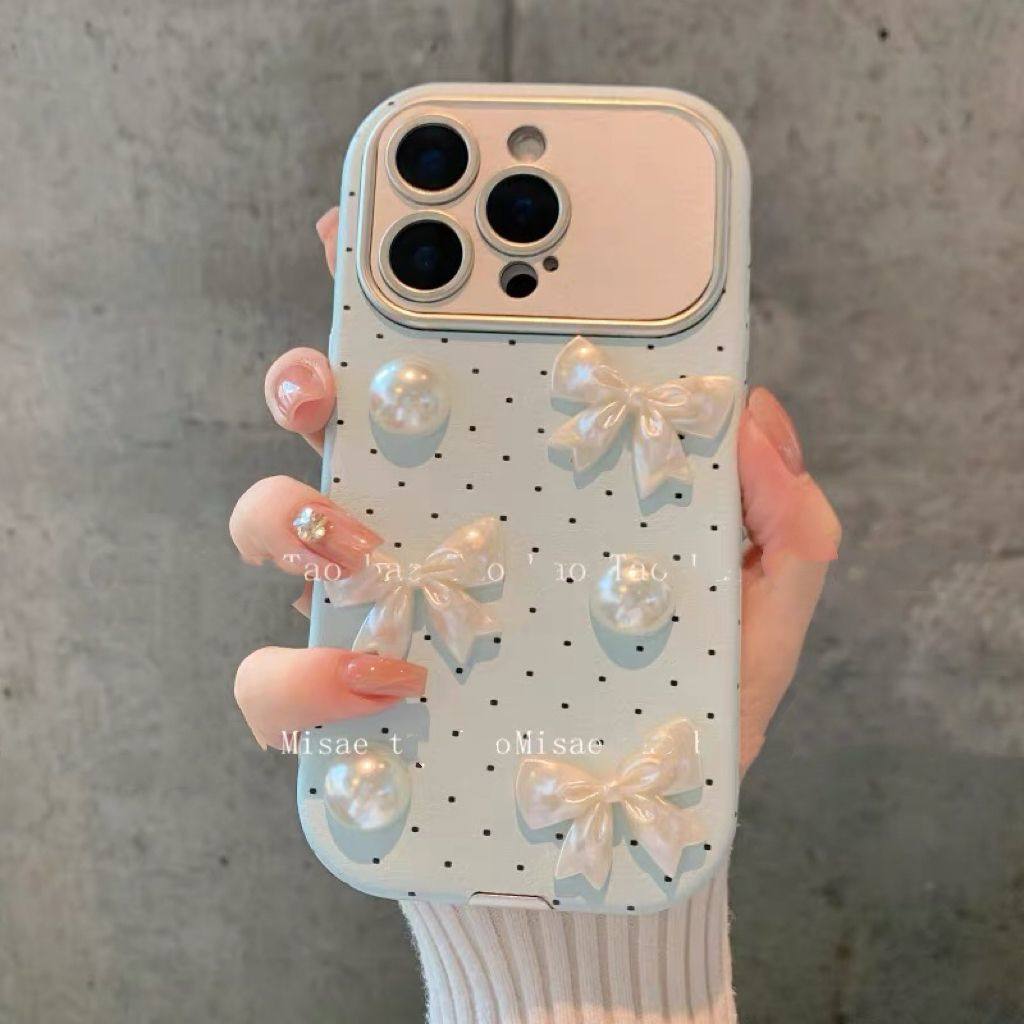 波点珍珠蝴蝶结苹果16手机壳iPhone17promax/15高级14/1312软壳11,淘宝优惠券,粉丝福利购,淘宝优惠卷