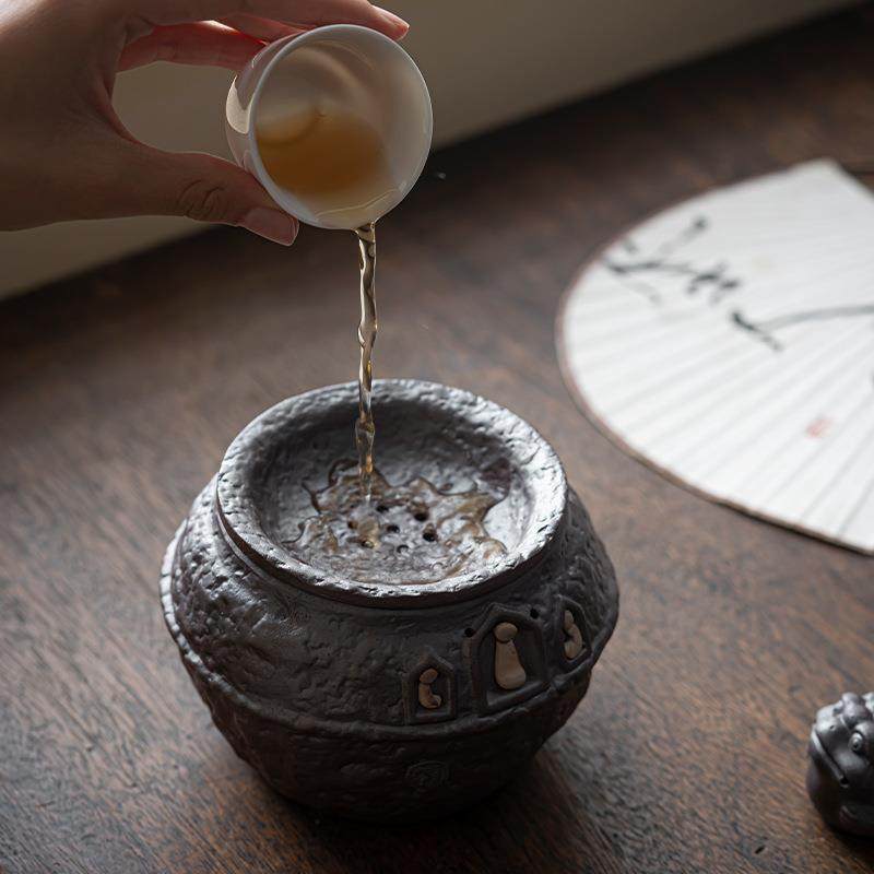 老岩泥建水复古敦煌印象茶洗家用陶瓷功夫茶具茶道配件水盂,淘宝优惠券,粉丝福利购,淘宝优惠卷