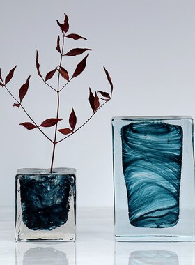 桌面水晶书挡创意玻璃工艺术品摆件现代简约M实心客厅书房装饰摆