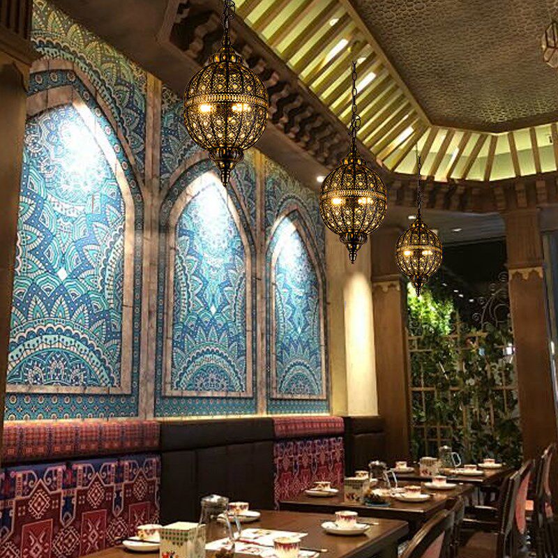 东南亚风格吊灯复古铁艺摩洛哥新疆酒吧餐厅客厅茶室泰式民宿灯具,淘宝优惠券,粉丝福利购,淘宝优惠卷