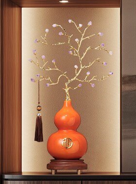 入户玄关壁龛葫芦摆件客厅过道镇宅招财新中式装饰工艺品乔迁礼物