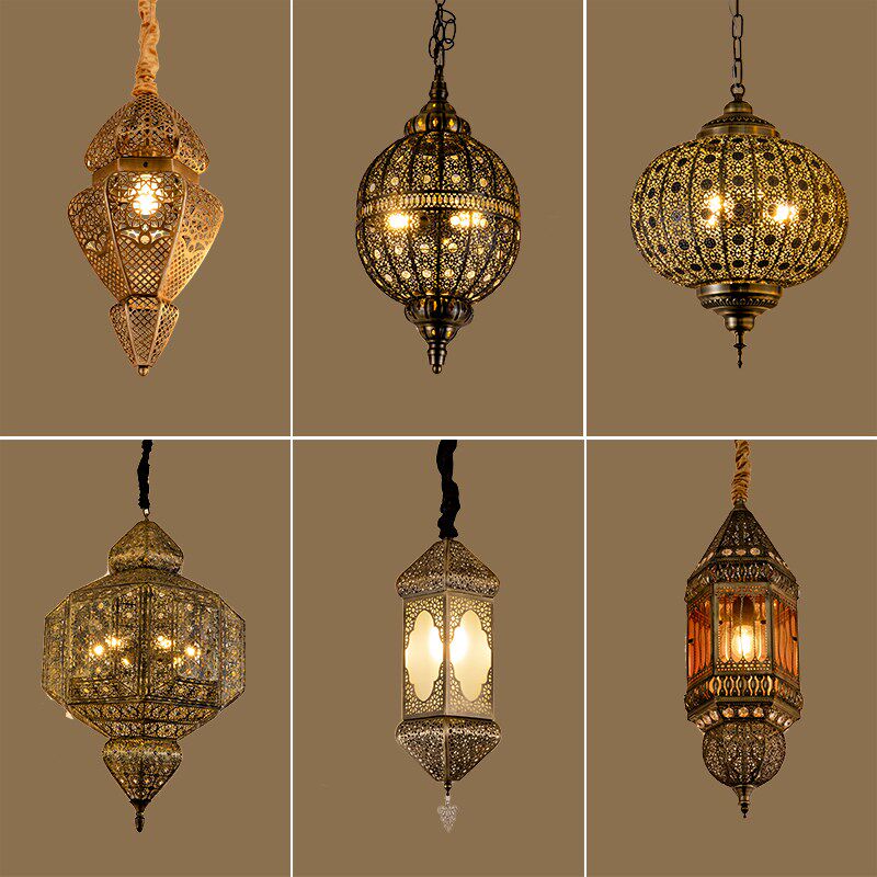 东南亚风格吊灯复古铁艺摩洛哥新疆酒吧餐厅客厅茶室泰式民宿灯具,淘宝优惠券,粉丝福利购,淘宝优惠卷