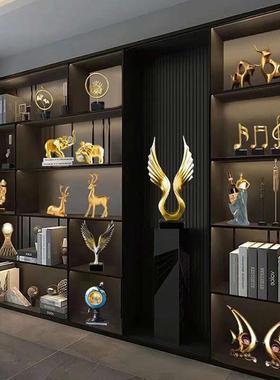 轻奢暴力熊酒柜装饰品摆件套装高档客厅电视柜玄关隔断柜家居装修