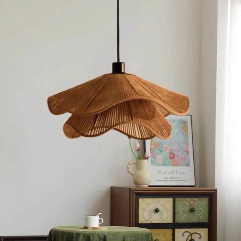 侘寂风绳吊卧灯禅意茶室民宿复古绳工业风餐麻厅室艺93273术编灯,淘宝优惠券,粉丝福利购,淘宝优惠卷