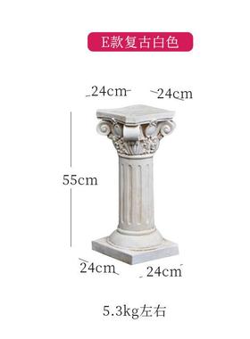 a524欧式拍照罗马柱大摆件落地花园庭院装饰花盆底座婚庆路引复古