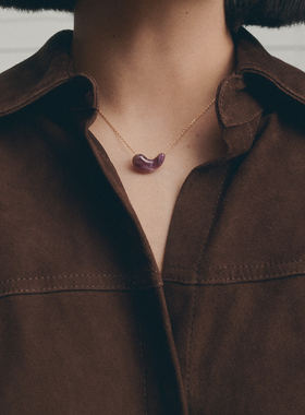 PDPAOLA彩色宝石流体垂坠项链