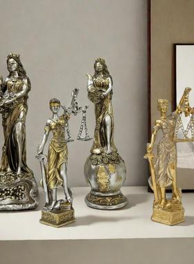 欧式财富女神雕像树脂工艺品萌摆设家居装饰商务送礼桌面摆件礼品