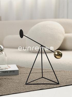 简约现代创意金属摆件样板房轻奢软装饰品电视柜玄关酒柜家居摆设