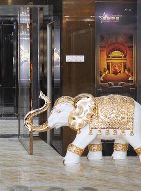 大号大象摆件欧式落地摆设客厅店铺公司开业礼品商务送礼招财进宝
