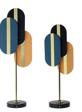 北欧轻奢现代金属摆件样板间售楼处卧室书柜办公室创意几何装饰品