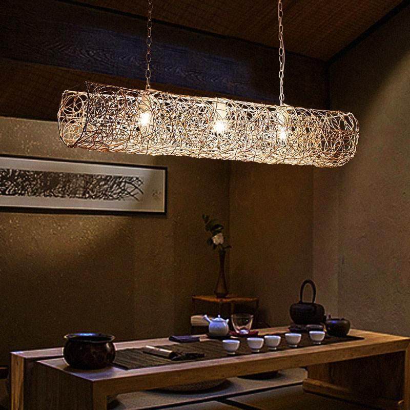 日式吊灯东南亚藤编吊灯藤艺火锅店餐厅灯长形中式禅意茶室吊灯,淘宝优惠券,粉丝福利购,淘宝优惠卷