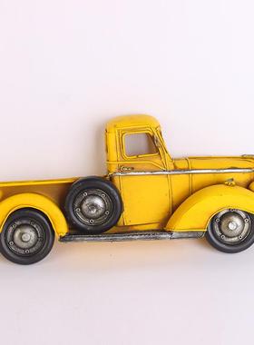 古董老爷车卡车壁挂道具模型铁艺装饰工艺品摆件摆设家居饰品