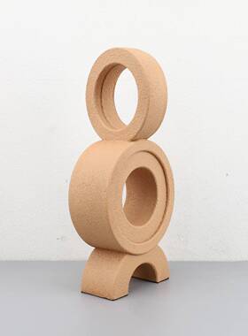 现代简约蓝色扭腰人物家居装饰品客厅茶几书房几何树脂工艺品摆件