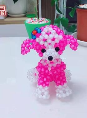 十二生肖动物摆件旅游景点景区夜市地摊手工编织工艺品贵妇犬成品