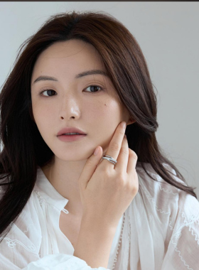 亮熙流光系列多层交叉锆石戒指小众精致高级设计感银色开口戒