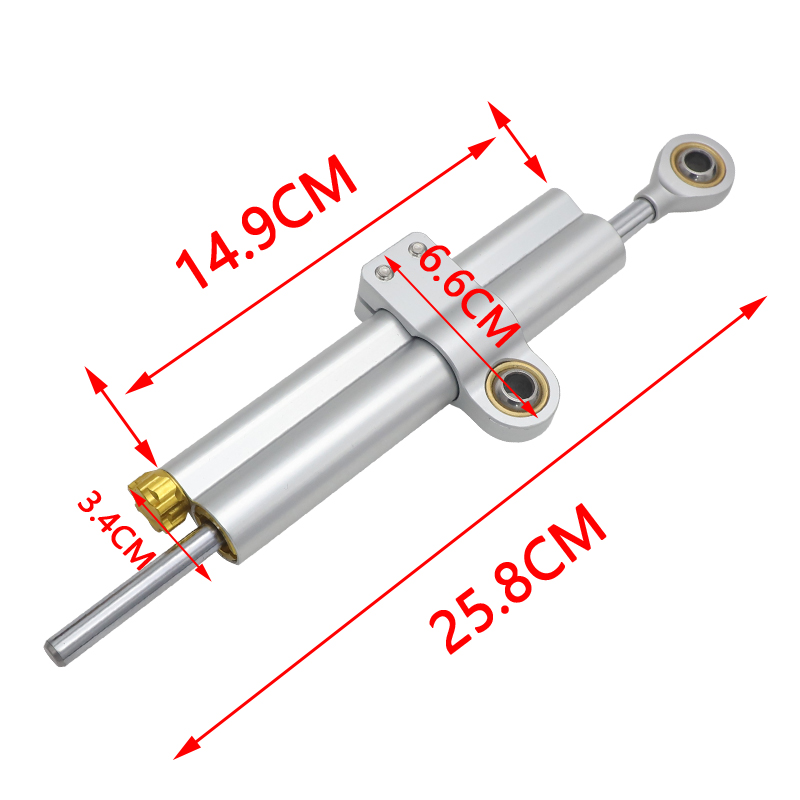 摩托车改装配件 方向阻尼器 前方防甩头 通用钛尺平衡杆 - 图0