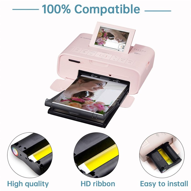 新品Color Ink and Paper Set Compatible for Canon Selphy Comp - 图3