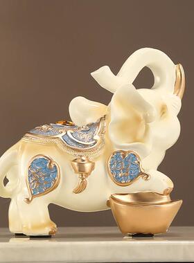 泰国客厅吸水对象大象招财一对摆件象摆设小家居工艺品装饰品小象