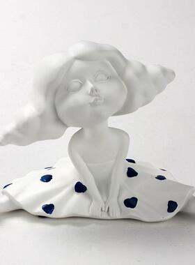 简现代约人偶女树脂工艺创意家居桌品面Z03217-8孩软装装饰品轻奢