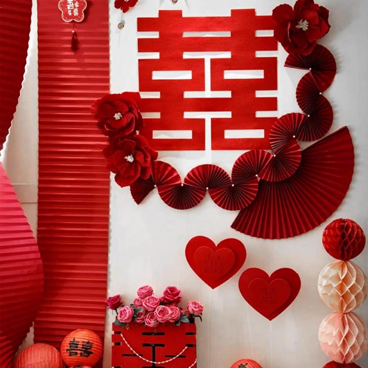 婚房氛围布置婚套结背景墙6198装饰女方喜字贴房客厅装新卧室墙面,淘宝优惠券,粉丝福利购,淘宝优惠卷