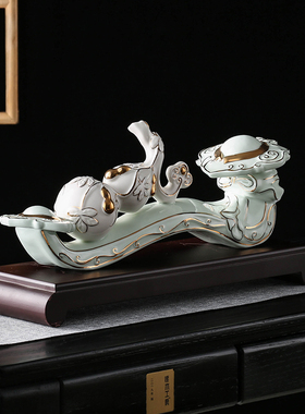 陶瓷如意葫芦中式客厅家居摆设业招财装饰礼品乔迁新居玄关