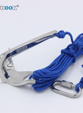 不锈钢316布鲁斯锚小船用锚皮划艇锚充气浮排舢板充气艇船锚