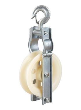 单轮放线滑轮裸导线钢芯铝绞线电缆滑轮吊挂钩式大直径三轮五轮