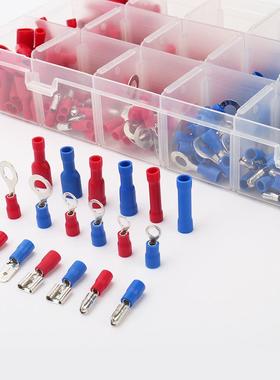 冷压端子组合套装组合端子套装橡胶绝缘端子冷压接线端子