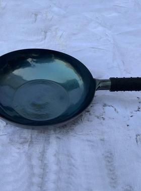 章丘手工铁锅炒锅平底电磁炉用的镜面铁锅无涂层不粘锅