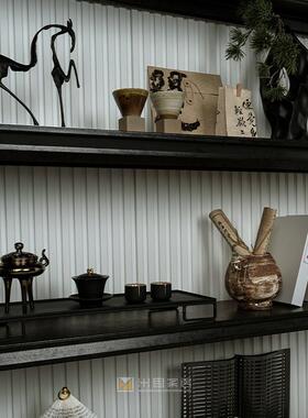 新中式摆件书房书柜茶室装饰品高级感样板间软装搭配组合茶具套组