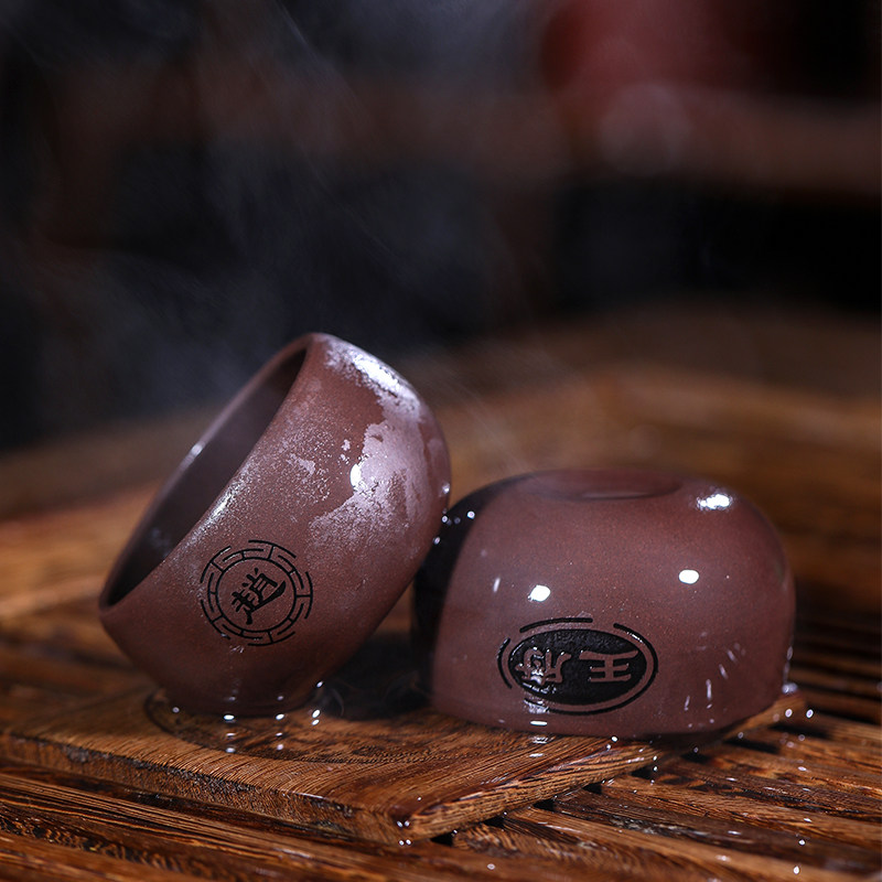 宜兴紫砂品茗杯装人杯口纯手工小茶杯单个只茶碗功夫茶盏斗笠,淘宝优惠券,粉丝福利购,淘宝优惠卷