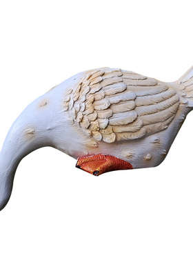 户外仿真动物可爱喝水鸭r子摆件庭院花园水池鱼池水景装饰造景布