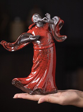 中式创意历史人物诗仙李白陶瓷工艺品摆件家居客厅书房博古架装饰