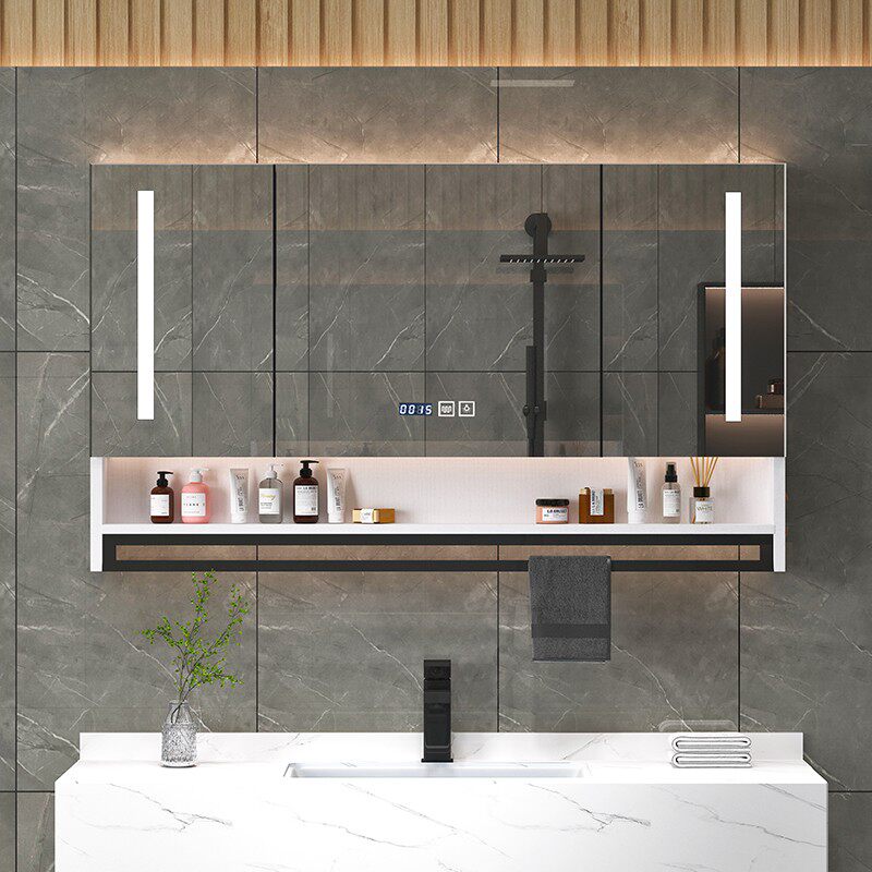 智能浴室镜柜挂墙式带背光灯防雾卫生间镜子置物架单独收纳一体柜,淘宝优惠券,粉丝福利购,淘宝优惠卷
