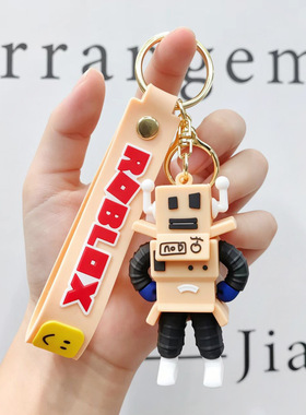 Roblox积木人公仔钥匙扣PVC软胶