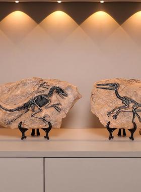创意仿真恐龙化石摆件霸王龙骨头工艺品家居客厅酒柜店铺装饰摆设